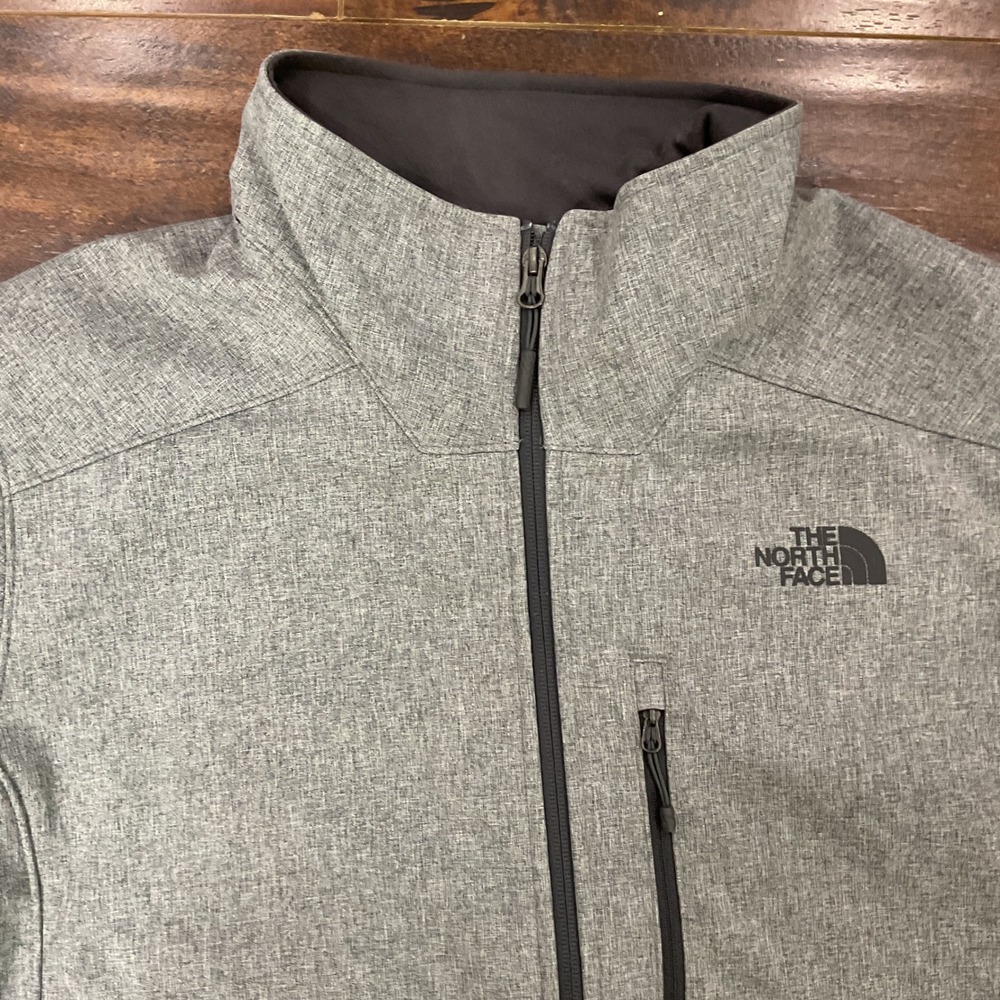 The North Face Mens Apex Bionic 2 Softshell Jacket Gray Large WindWall Full Zip